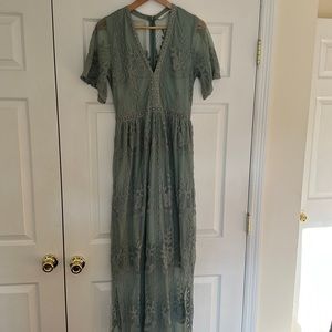 Lacey boho short sleeve dress